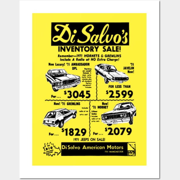 1971 AMC DEALER AD Wall Art by Throwback Motors